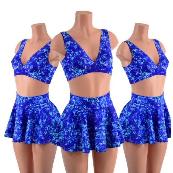 Coquetry Clothing Tidepool skirt and bra - Picture 1 of 11